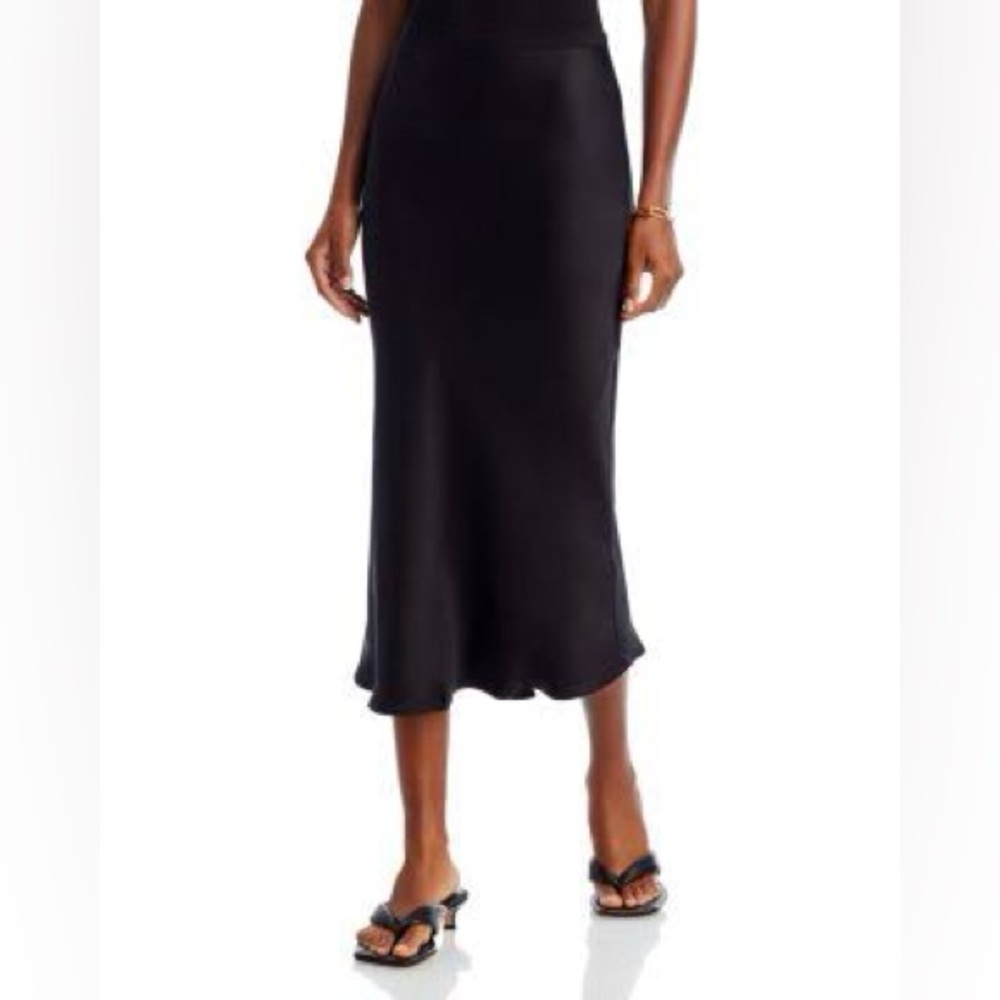 Anine Bing Black Silk Bar Skirt Size S/P